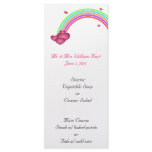 Rainbow and Hearts Reception Menu Rack Cards