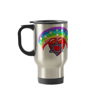 Rainbow and Jewish Stars mug