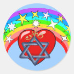 Rainbow and Jewish Stars Stickers