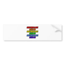 Rainbow Anesthesiologist Assistant Bumper Sticker