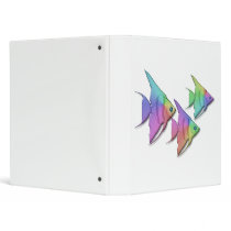 Rainbow Angel Fish 3 Ring Binder