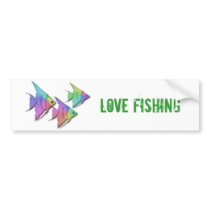 Rainbow Angel Fish Bumper Stickers