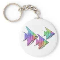 Rainbow Angel Fish Keychains