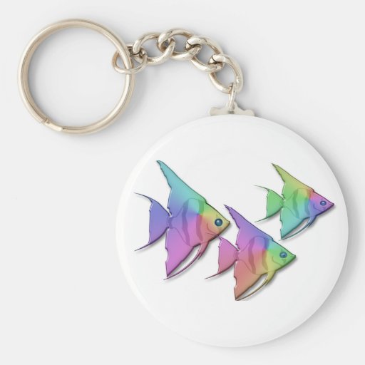 Rainbow Angel Fish Keychains