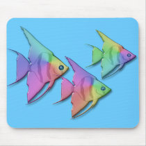 Rainbow Angel Fish Mouse Pads