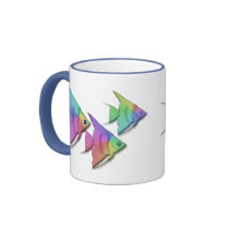 Rainbow Angel Fish Coffee Mugs