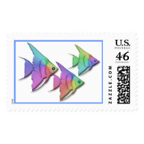 Rainbow Angel Fish Postage Stamps