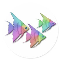 Rainbow Angel Fish Sticker