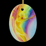 Rainbow Angel Ornament by Lisa Iris