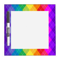 Rainbow Argyle Pattern dry erase boards