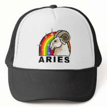 Rainbow Aries Trucker Hats