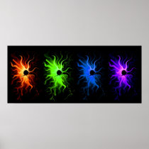 Rainbow at Night print posters