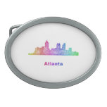 Rainbow Atlanta skyline Belt Buckle
