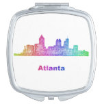 Rainbow Atlanta skyline Makeup Mirror