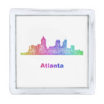 Rainbow Atlanta skyline Silver Finish Lapel Pin