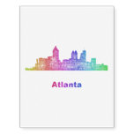 Rainbow Atlanta skyline Temporary Tattoos