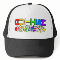 Rainbow Autism Puzzle Trucker Hats