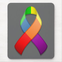 Rainbow Awareness Ribbon II Mousepad