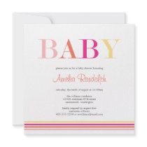 Rainbow Baby Shower Invitation invitations