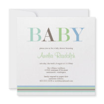 Rainbow Baby Shower Invitation invitations