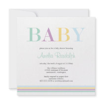 Rainbow Baby Shower Invitation invitations