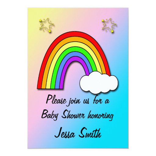 Rainbow Baby Shower Invitations | Zazzle