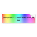 Rainbow Backdrop, Create your own 11 x 3 Sticker bumper stickers
