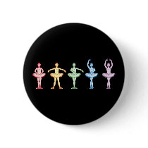 Rainbow Ballerinas Button