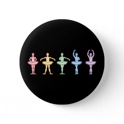 Rainbow Ballerinas Button
