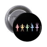 Rainbow Ballerinas Button
