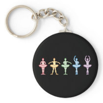 Rainbow Ballerinas Key Chains