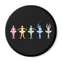 Rainbow Ballerinas magnets