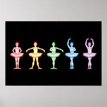 Rainbow Ballerinas Posters
