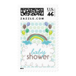 Rainbow & Balloons Baby Boy Shower Stamps