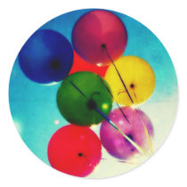 Rainbow balloons stickers