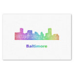 Rainbow Baltimore skyline 10" X 15" Tissue Paper