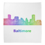 Rainbow Baltimore skyline Bandana
