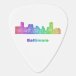 Rainbow Baltimore skyline Guitar Pick