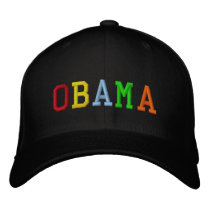 Rainbow Barack Obama embroidered hats