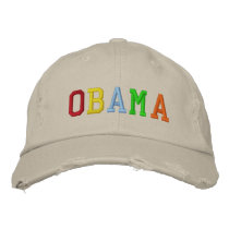 Rainbow Barack Obama embroidered hats