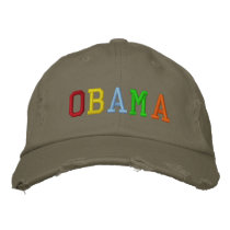 Rainbow Barack Obama embroidered hats