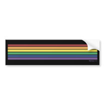 Rainbow Bars Bumper Sticker bumper stickers by Method77 Rainbow Bars Bumper Sticker bumper stickers