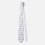 Rainbow Bass Clef Heart Neck Tie