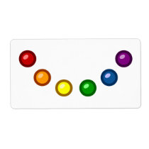 Rainbow Baubles Label