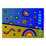 Rainbow Beach Abstract Thank You Card