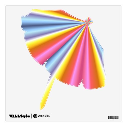 Rainbow Beach Umbrella Wall Decal