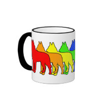 Rainbow Belgian Malinois mugs by dogwiregifts Rainbow Belgian Malinois mugs