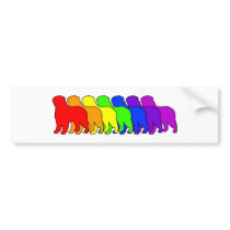 Rainbow Bernese Bumper Sticker