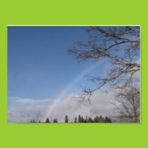 Rainbow Beyond the Oak tree Poster posters