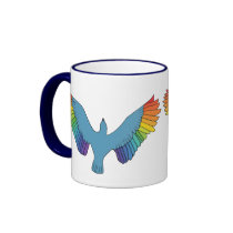 Rainbow Bird mugs